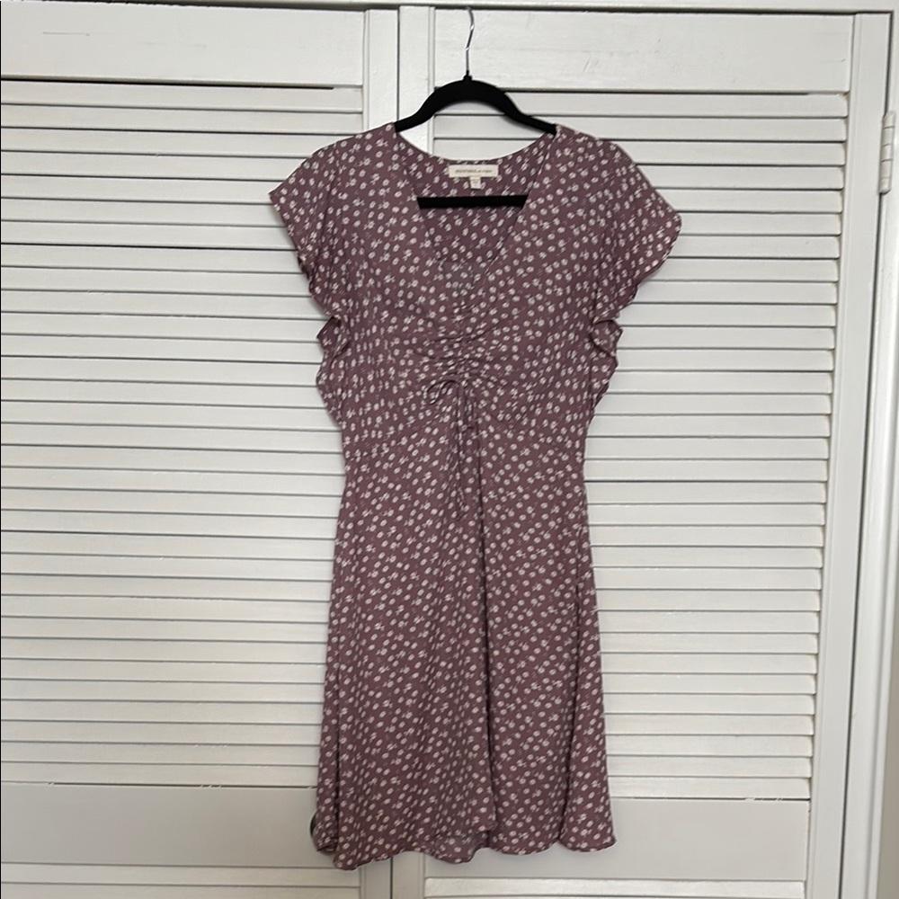 Elegant Purple Floral Dress